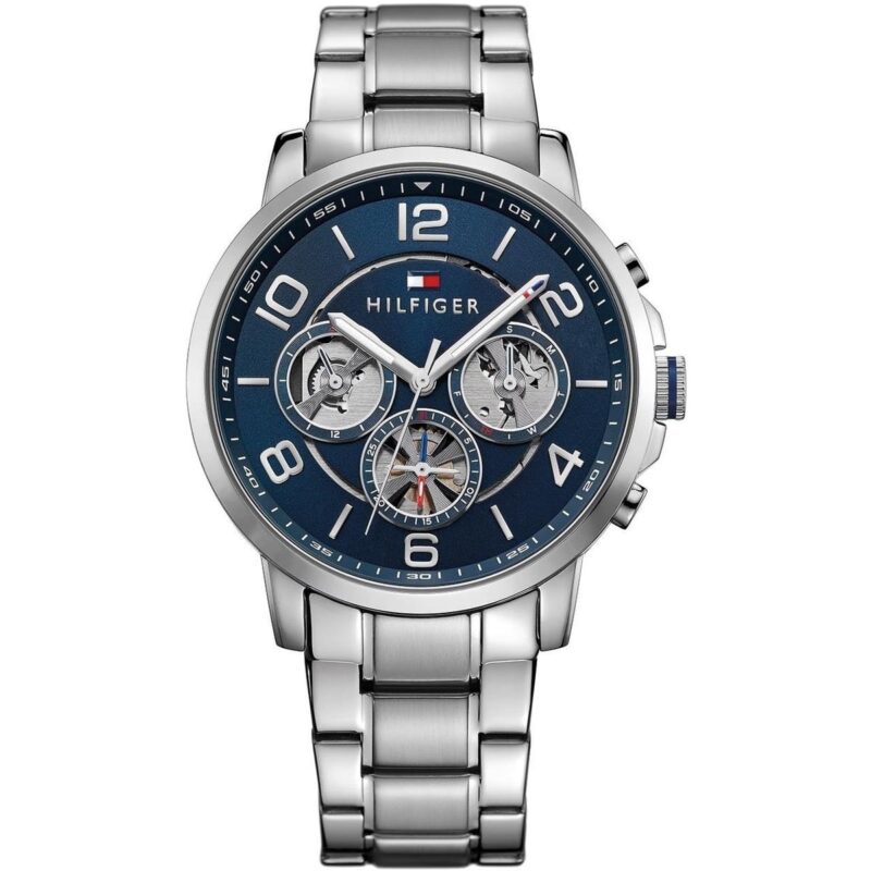 1791293 tommy hilfiger watch men silver metal keagan