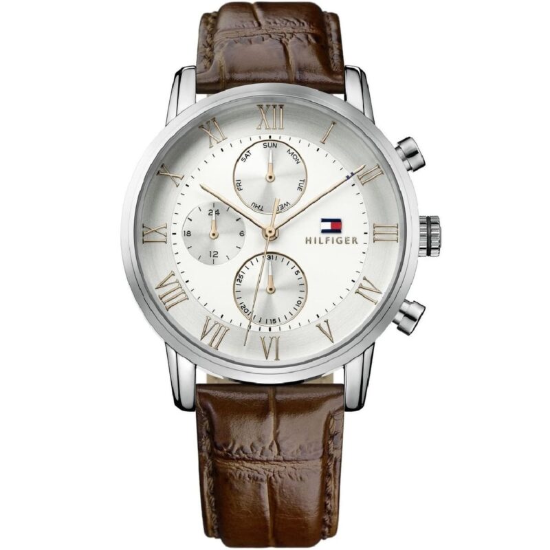1791400 tommy hilfiger watch men brown leather kane