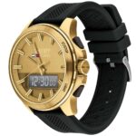 1791762-tommy-hilfiger-watch-men-gold-dial-rubber-black-strap-quartz-battery-digital-analog-chronograph-jeans