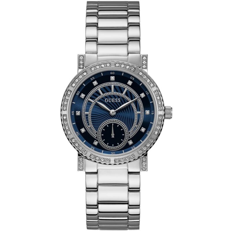w1006l1 guess watch women silver metal constellation