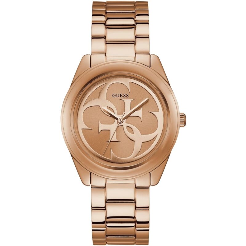 w1082l3 guess watch women rose gold metal g twist