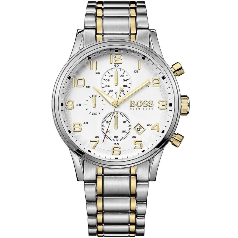 1513236 hugo boss watch men silver metal aeroliner