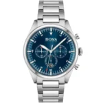 1513867-hugo-boss-watch-men-blue-dial-metal-stainless-steel-silver-strap-quartz-battery-analog-chronograph-pioneer