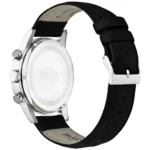 1513678-hugo-boss-watch-men-black-dial-leather-strap-quartz-battery-analog-chronograph-navigator