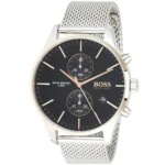 1513805-hugo-boss-watch-water-resistant-5bar-men-black-dial-metal-stainless-silver-mesh-strap-quartz-battery-analog-chronograph-associate