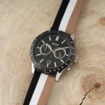 1513963-hugo-boss-watch-men-black-dial-fibers-multicolored-textile-over-leather-strap-quartz-battery-analog-chronograph-allure