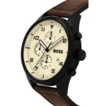 1513990-hugo-boss-watch-men-beige-dial-leather-brown-strap-quartz-battery-analog-chronograph-view