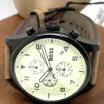 1513990-hugo-boss-watch-men-beige-dial-leather-brown-strap-quartz-battery-analog-chronograph-view