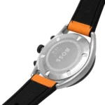 1514025-hugo-boss-watch-chronograph-10bar-330ft-men-black-dial-rubber-orange-strap-quartz-battery-analog-centre-court