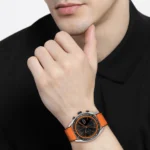 1514025-hugo-boss-watch-chronograph-10bar-330ft-men-black-dial-rubber-orange-strap-quartz-battery-analog-centre-court