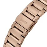 1514027-hugo-boss-watch-chronograph-10bar-330ft-men-black-dial-metal-stainless-gold-strap-quartz-battery-analog-centre-court