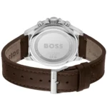 1514098-hugo-boss-watch-men-green-dial-leather-brown-strap-quartz-battery-analog-chronograph-troper