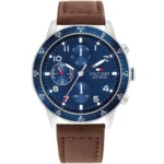 1791946-tommy-hilfiger-watch-5atm-165-feet-water-resistant-men-blue-dial-leather-brown-strap-quartz-battery-analog-jimmy