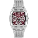 gw0499g9-guess-watch-men-square-burgundy-dial-rubber-transparent-strap-quartz-battery-analog-phoenix