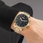 1514006-hugo-boss-watch-men-black-dial-metal-stainless-gold-strap-quartz-battery-analog-chronograph-trace