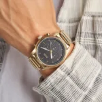 1514006-hugo-boss-watch-men-black-dial-metal-stainless-gold-strap-quartz-battery-analog-chronograph-trace
