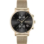 1513808-hugo-boss-watch-men-black-dial-metal-stainless-rose-gold-mesh-strap-quartz-battery-analog-chronograph-integrity