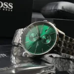 1513975-hugo-boss-watch-water-resistant-5bar-men-green-dial-metal-stainless-silver-strap-quartz-battery-analog-chronograph-associate