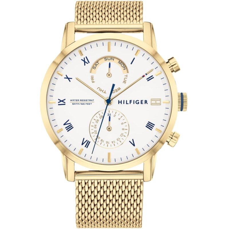 1710403 tommy hilfiger watch men gold metal kane