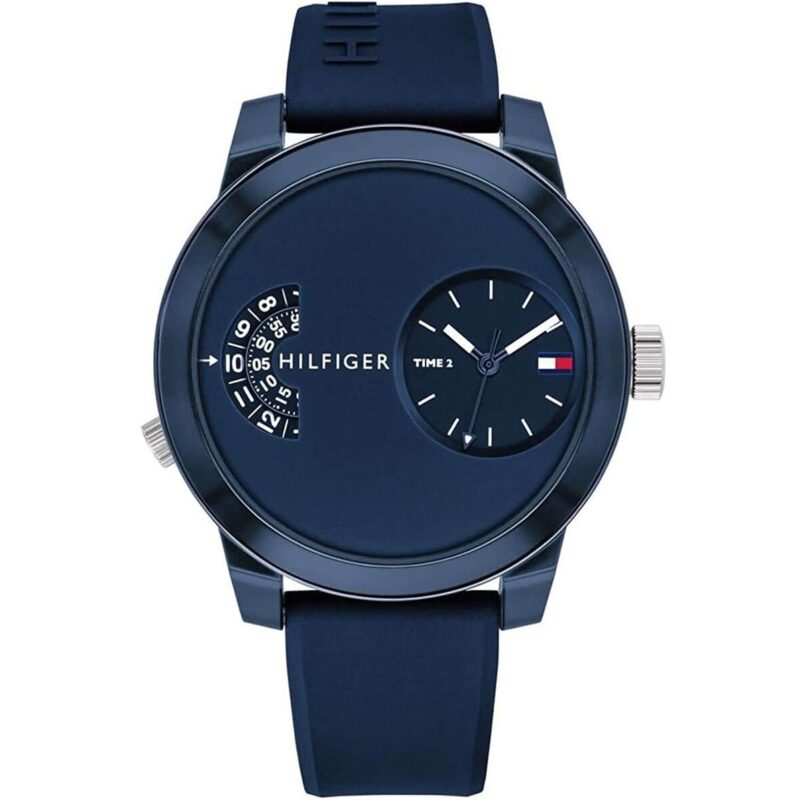1791556 tommy hilfiger watch men blue rubber denim