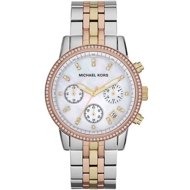 mk5650 michael kors watch women silver gold metal hritz