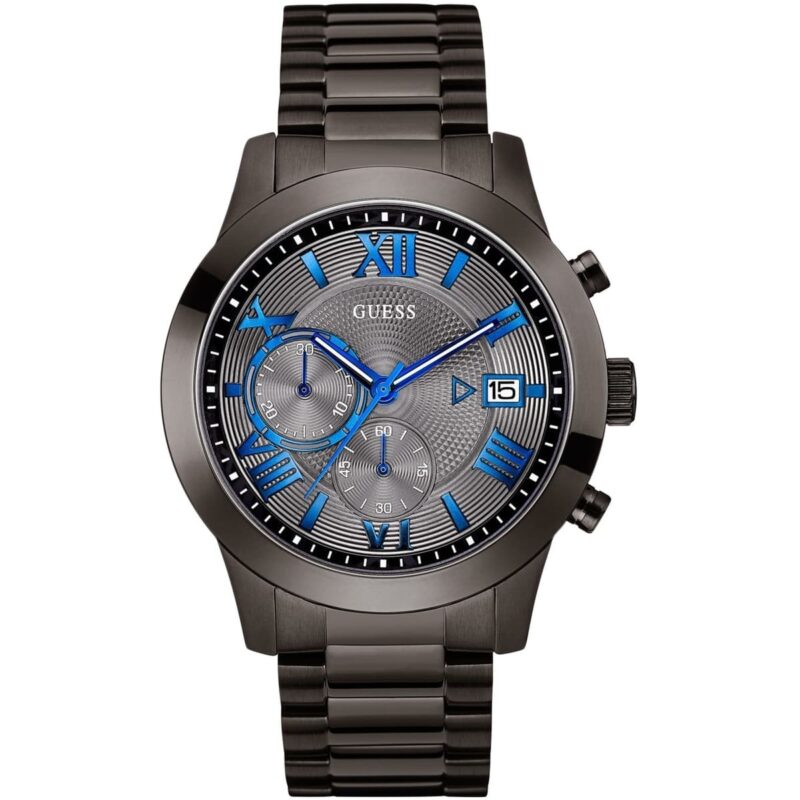 w0668g2 guess watch men gray metal atlas