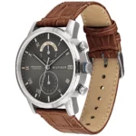 1710398-tommy-hilfiger-watch-water-resistant-5atm-165-feet-men-gray-dial-gunmetal-leather-brown-strap-quartz-battery-analog-three-hand-kane
