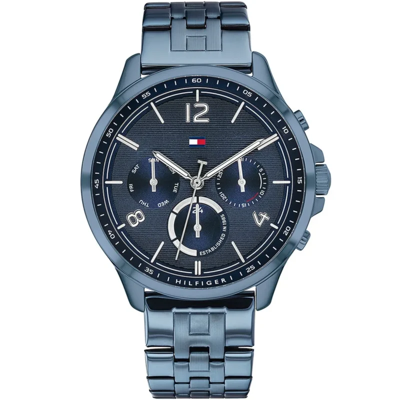 1782227 tommy hilfiger watch women blue dial metal stainless steel strap quartz battery analog harper