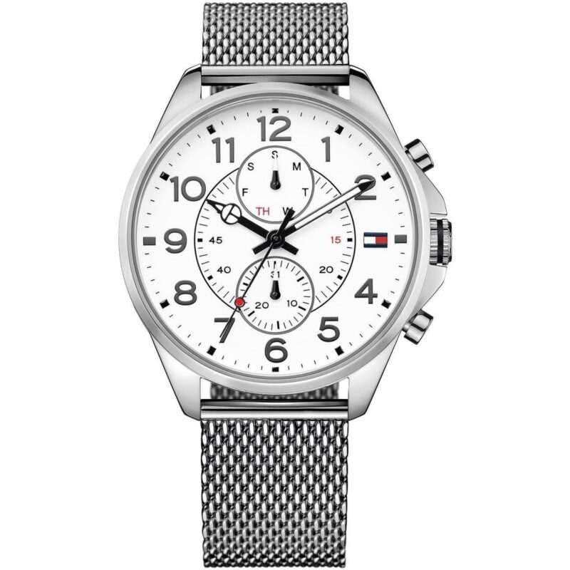 1791277 tommy hilfiger watch men silver metal dean