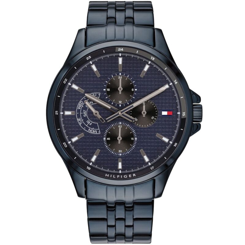 1791618 tommy hilfiger watch men blue metal stainless steel shawn