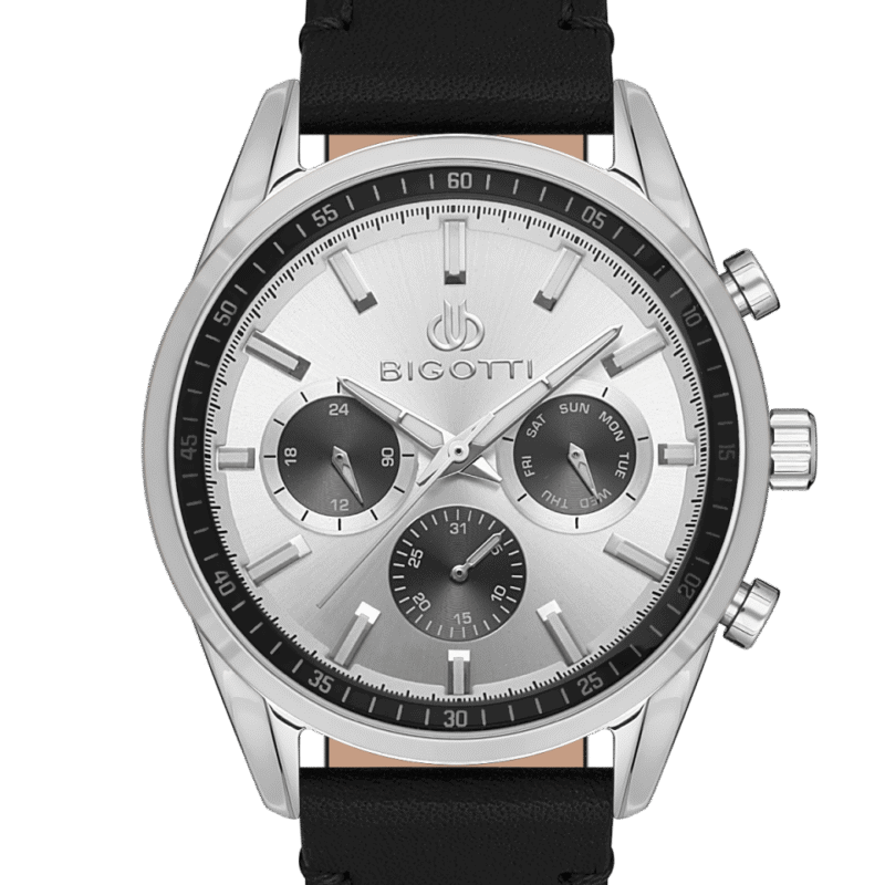BIGOTTI MILANO MENS LEATHER STRAP WATCH- BG.1.10490-1