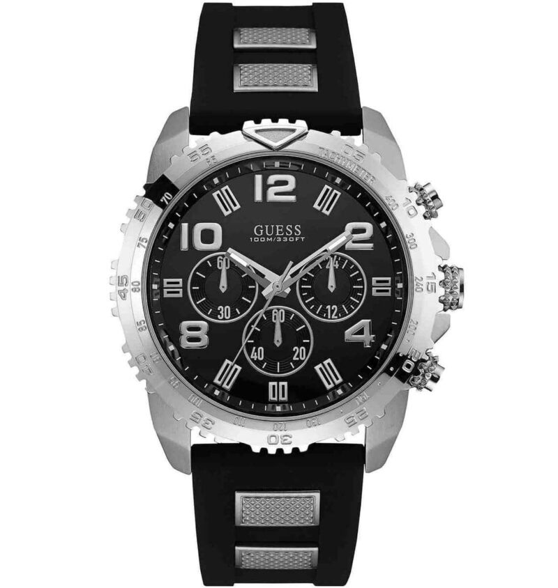 w0599g3 guess watch men black rubber velocity