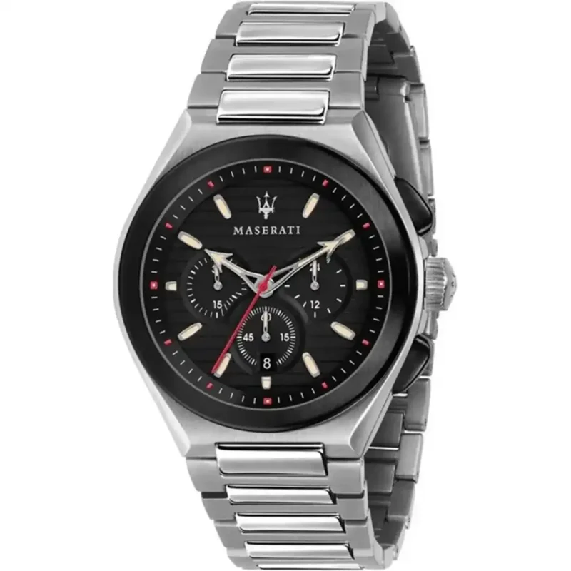 r8873639002 triconic original maserati men watch black dial silver metal strap egypt