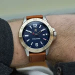 1710529-original-tommy-hilfiger-mwn-watch-blue-dial-brown-leather-strap-egypt