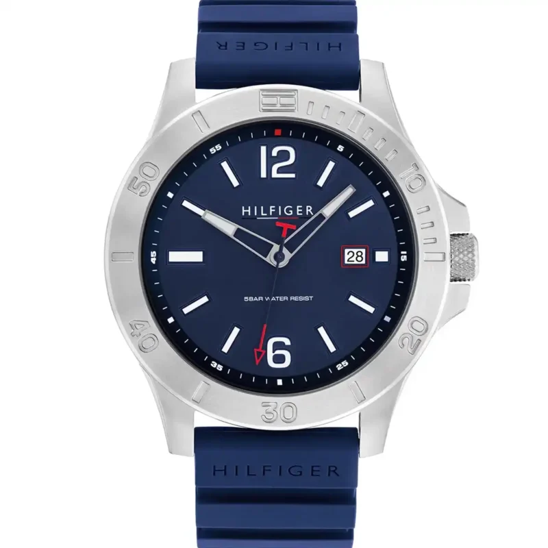 1791991 original tommy hilfiger men watch blue dial rubber strap ryan egypt