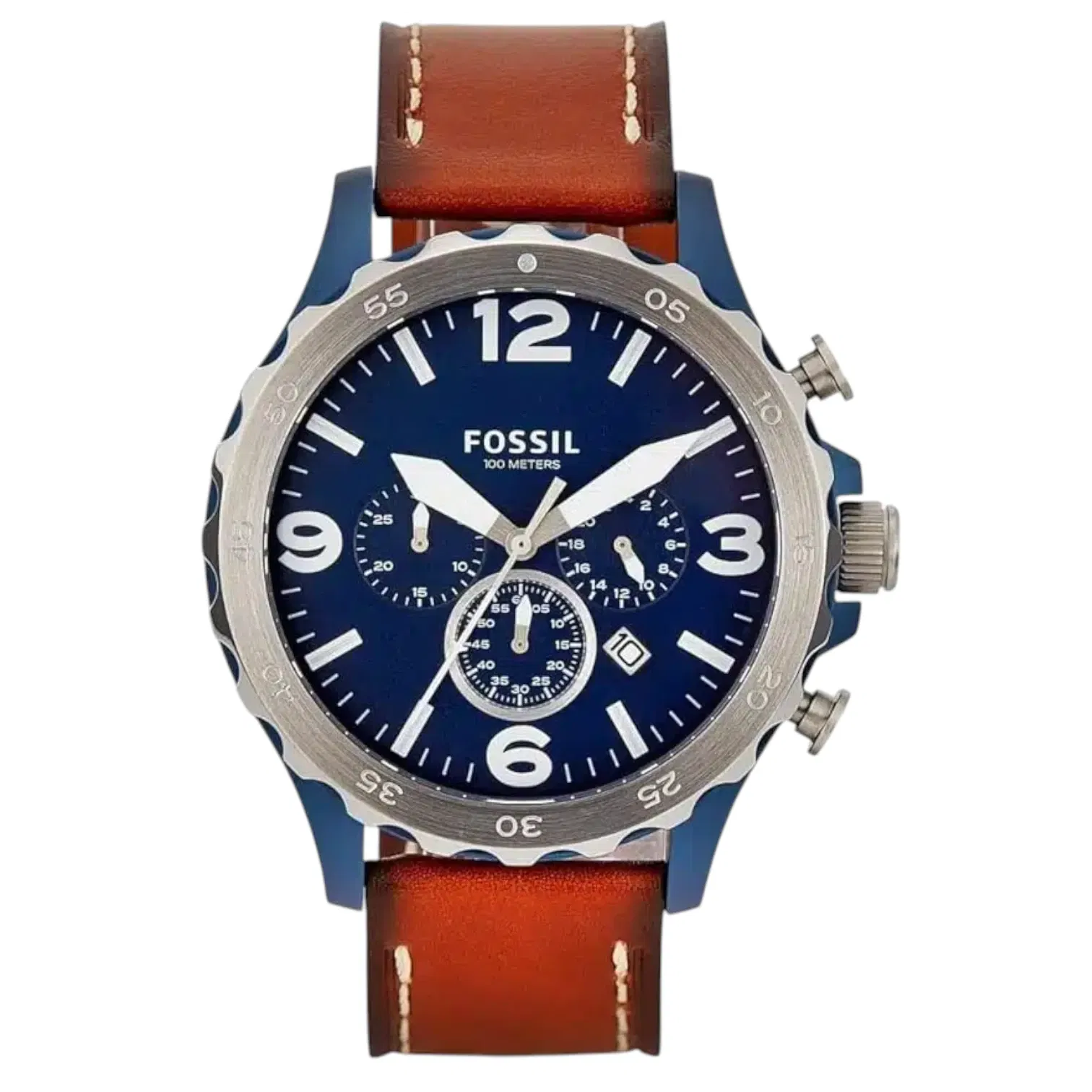 JR1504-original-fossil-men-watch-blue-dial-brown-strap-nate-egypt.jpg-Photoroom JR1504 original fossil men watch blue dial brown strap nate egypt.jpg Photoroom