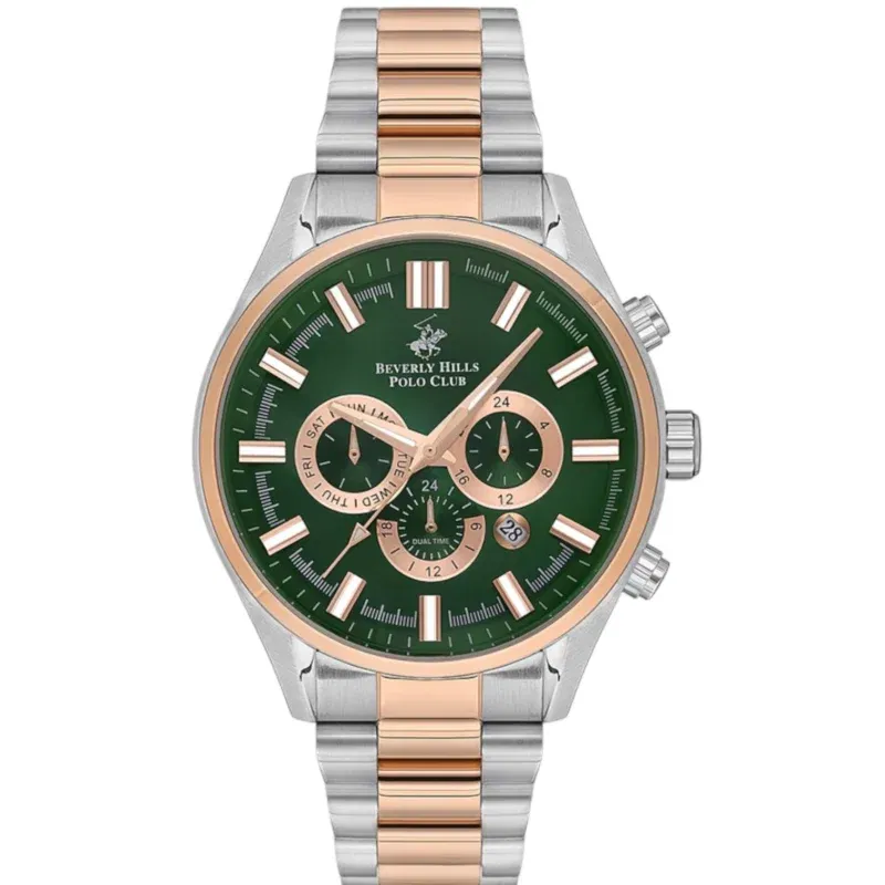 Beverly Hills Polo Club Men’s Multi Function Green Dial Watch – BP3395X.570