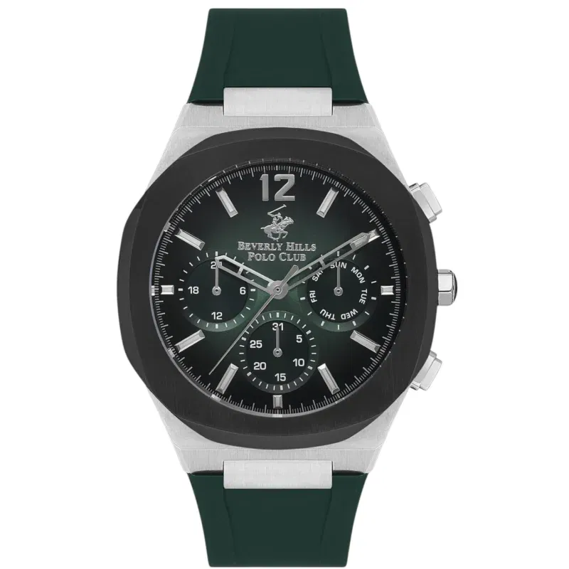 Beverly Hills Polo Club Men’s Multi Function Green Dial Watch – BP3539X.375