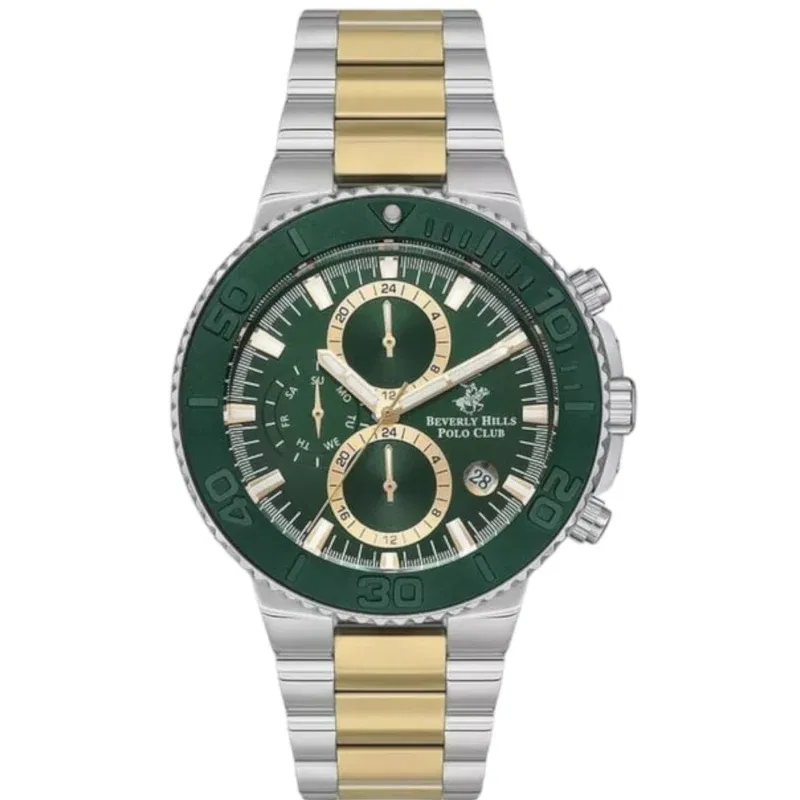 Beverly Hills Polo Club Men’s Multi Function Green Dial Watch – BP3540X.270
