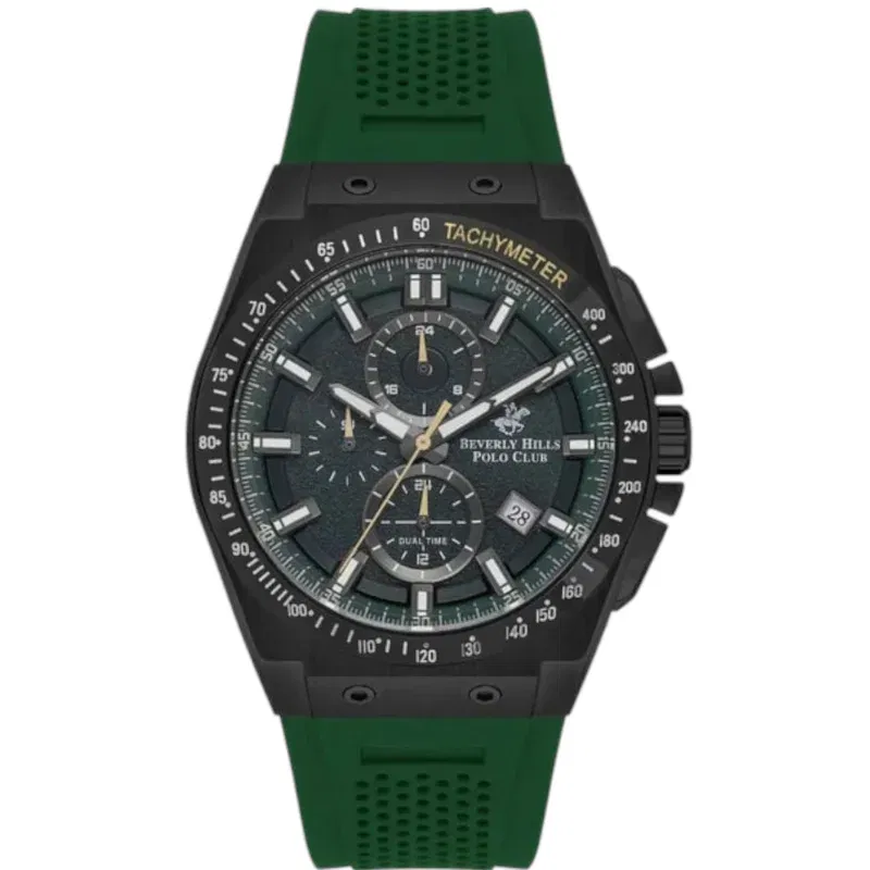 Beverly Hills Polo Club Men’s Multi Function Green Dial Watch – BP3541X.675