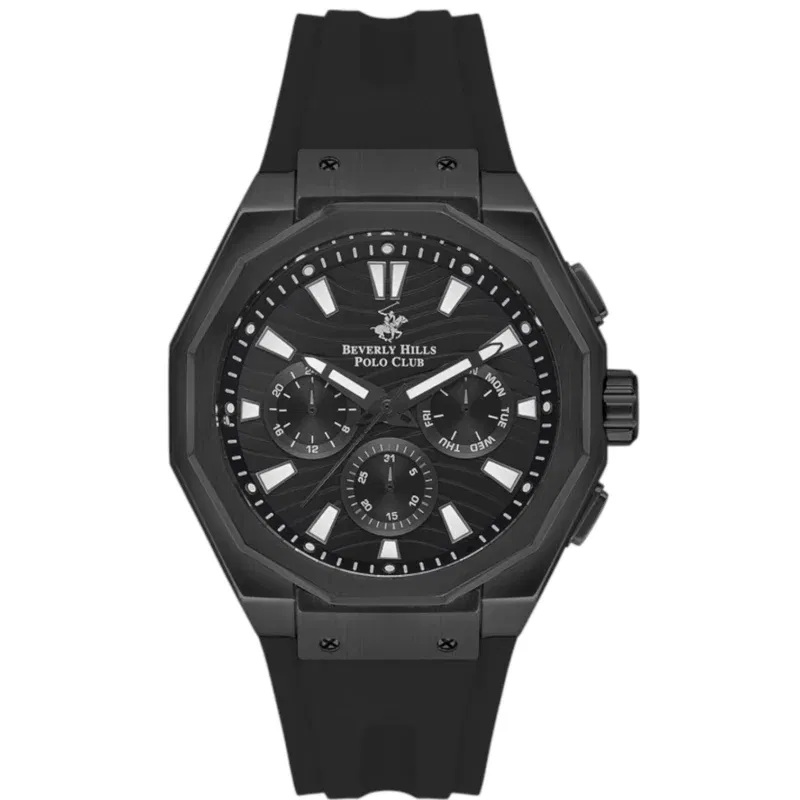 Beverly Hills Polo Club Men’s Multi Function Black Dial Watch – BP3557X.651