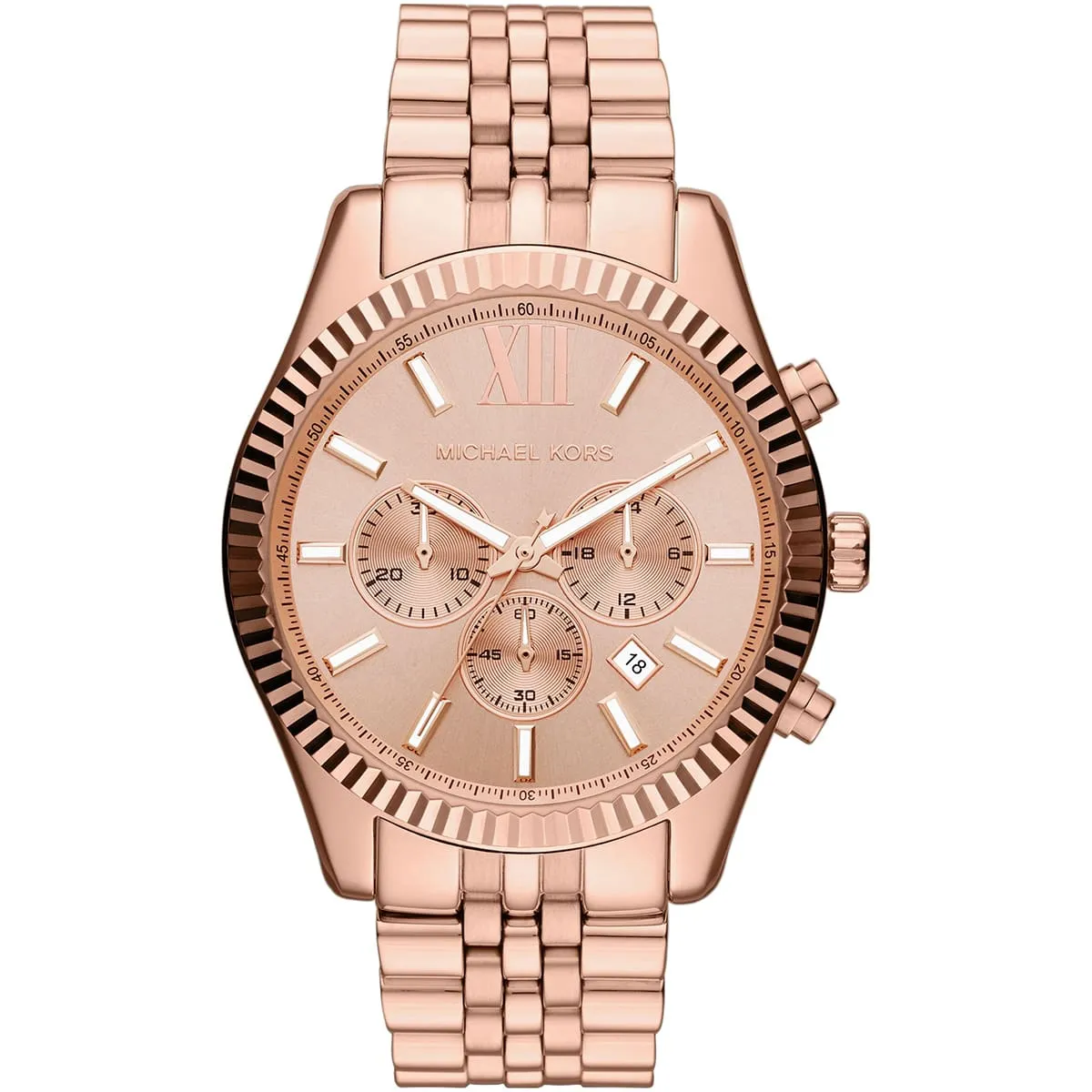 mk8319-michael-kors-watch-men-rose-gold-dial-metal-stainless-steel-strap-quartz-battery-analog-chronograph-lexington ساعة مايكل كورس للرجال MK8319 - الصورة 1