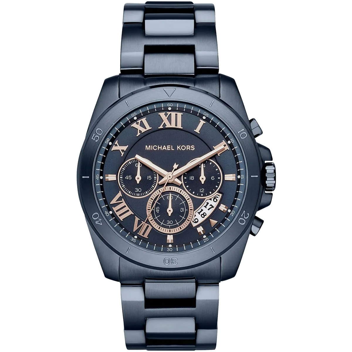 mk8610-michael-kors-watch-men-blue-dial-metal-stainless-steel-strap-quartz-battery-analog-chronograph-brecken ساعة مايكل كورس للرجال MK8610 - الصورة 1