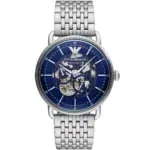 ساعة امبوريو ارماني للرجال AR60024 1 ar60024-emporio-armani-watch-meccanico-men-blue-dial-stainless-steel-metal-silver-strap-automatic-analog-chronograph-aviator