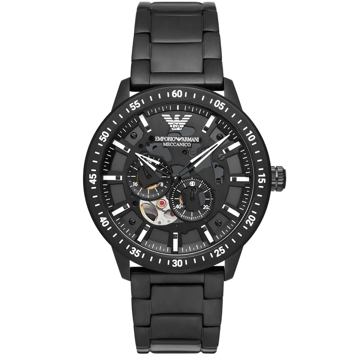 ar60054-emporio-armani-watch-meccanico-men-black-dial-stainless-steel-metal-strap-automatic-analog-mario ar60054 emporio armani watch meccanico men black dial stainless steel metal strap automatic analog mario
