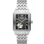 ساعة امبوريو ارماني للرجال AR60057 1 ar60057-emporio-armani-watch-square-meccanico-men-black-dial-stainless-steel-metal-silver-strap-automatic-analog