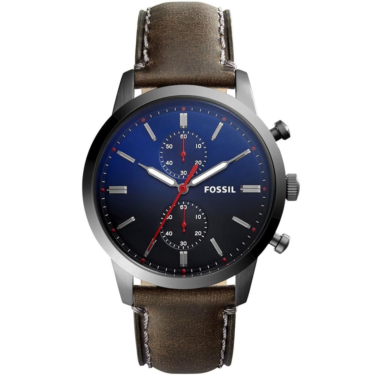 fs5378-fossil-men-brown-leather-townsman-chrono-horloge ساعه فوسيل للرجال FS5378 - الصورة 1
