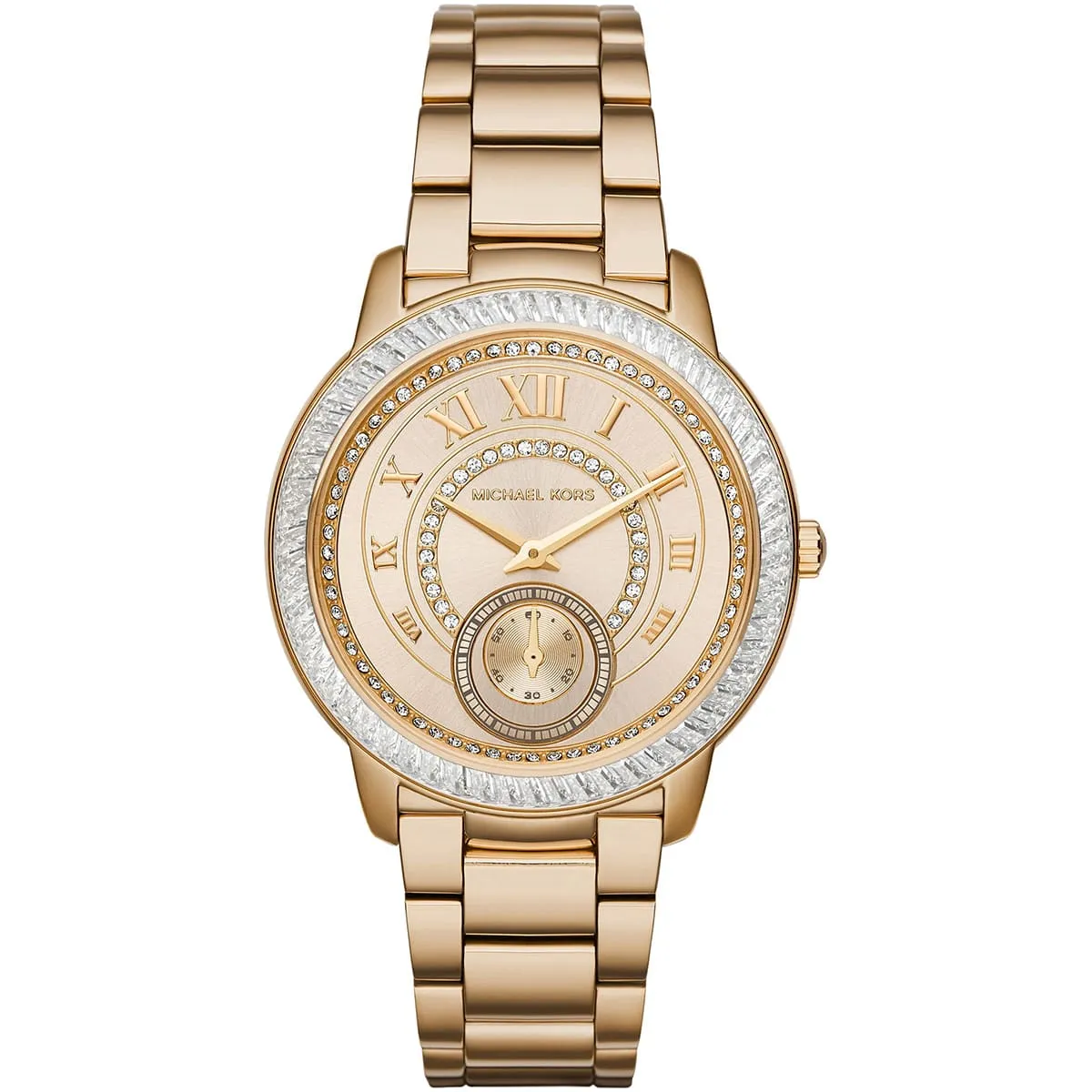 mk6287-michael-kors-watch-women-gold-dial-metal-stainless-steel-golden-strap-quartz-battery-analog-three-hand-madelyn ساعة مايكل كورس للنساء MK6287 - الصورة 1