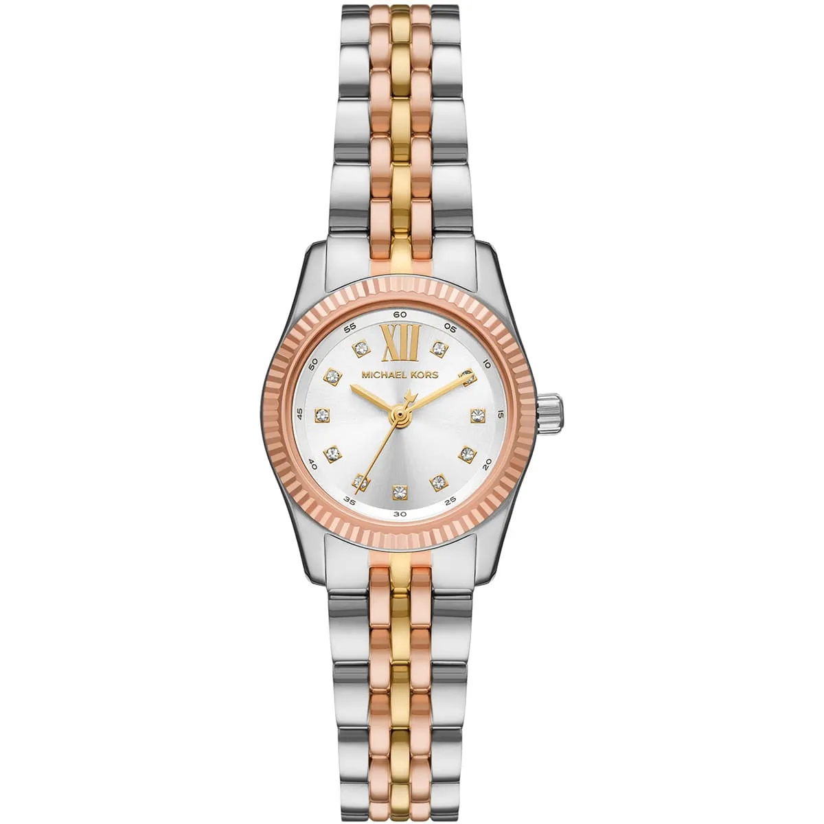 mk4987-michael-kors-watch-women-tri-tone-silver-dial-stainless-steel-metal-multicolored-strap-quartz-battery-analog-three-hand-lexington ساعة مايكل كورس للنساء MK4987 - الصورة 1