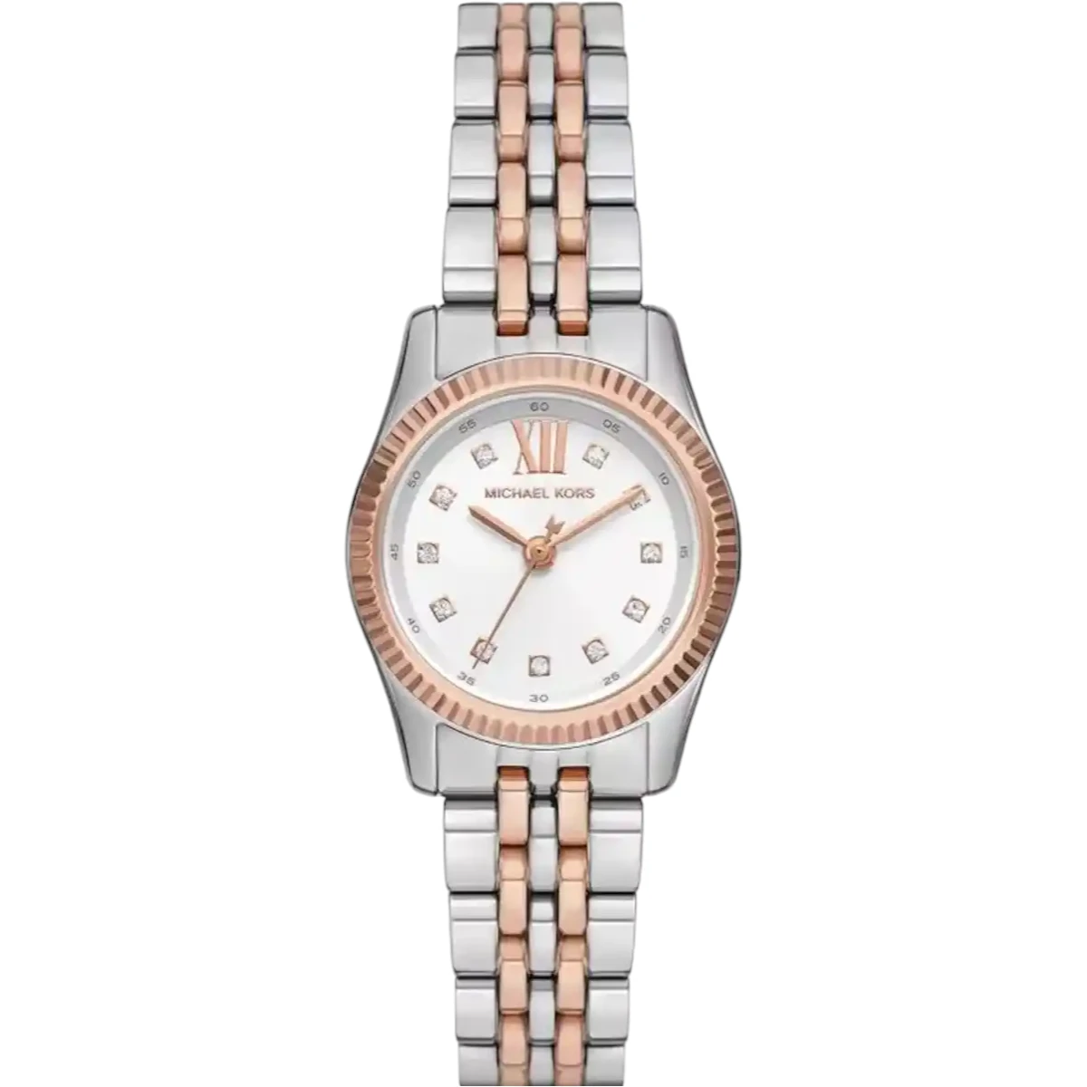 original-michael-kors-lexington-mk4817-watch-ladies-white-dial-half-gold-metal-strap-egypt (1) ساعة مايكل كورس للنساء MK4817 - الصورة 1